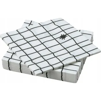 Papírový ubrousek IKEA KUSTFYR Ubrousky, bílá/černá, 33x33 cm