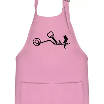 Kuchyňská zástěra Detektor na hledání kovů - Dětská zástěra na vaření - Univerzální velikost ( Růžová )