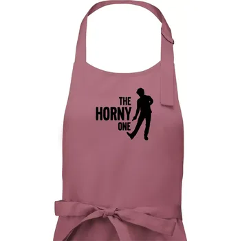 Kuchyňská zástěra Bachelor party - The horny one - Pánská zástěra na vaření - Univerzální velikost ( Starorůžová )
