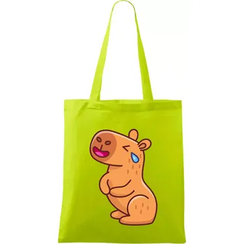 Nákupní taška Smutná kapybara - Taška bavlněná - 42 x 38 cm ( Limetková )