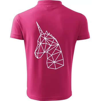 Pánská košile Geometrie - Jednorožec - Polokošile pánská Pique Polo 203 - M ( Purpurová )