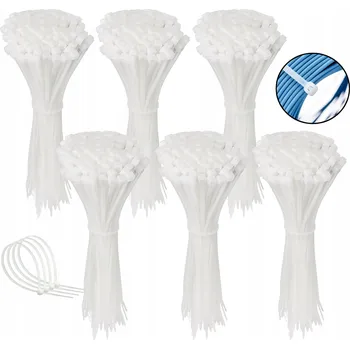 Stahovací páska Upínací pásky, bílé stahovací pásky 250 x 4,8 mm 600 ks