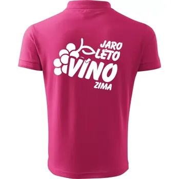 Pánská košile Jaro, léto, víno, zima - Polokošile pánská Pique Polo 203 - 3XL ( Purpurová )