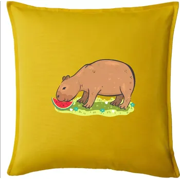 Polštář Kapybara a meloun - Polštář 50x50 - 50x50 - Pouze potah ( Žlutá )
