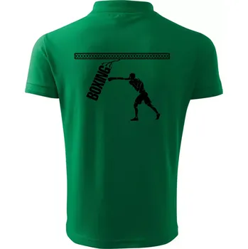 Pánská košile Boxing boxer - Polokošile pánská Pique Polo 203 - 4XL ( Středně zelená )