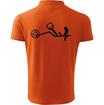 Pánská košile Detektor na hledání kovů - Polokošile pánská Pique Polo 203 - 4XL ( Oranžová )