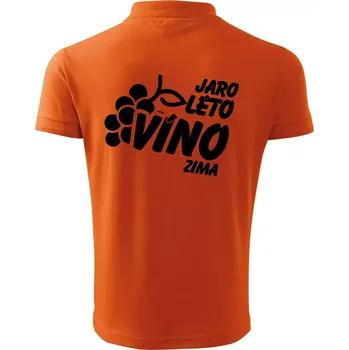 Pánská košile Jaro, léto, víno, zima - Polokošile pánská Pique Polo 203 - 3XL ( Oranžová )