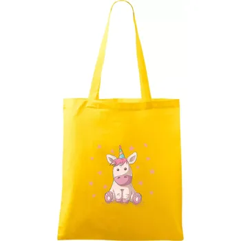 Nákupní taška Jednorožec miminko - Taška bavlněná - 42 x 38 cm ( Žlutá )