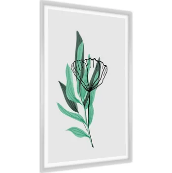 Obraz Plakát v Rámu LISTY Grafika Line-Art 3D 30x40