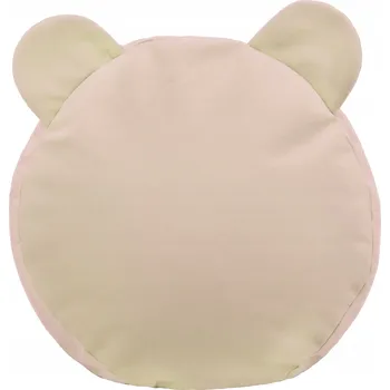 Taburet Podnožka PLYŠOVÁ dekorativní TEDDY taburet PUDROVÁ RŮŽOVÁ