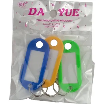 Přívěsek Na Klíče identifikační přívěsek na klíče s okénkem, barevný, sada 3 ks