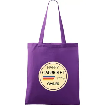 Happy Cabriolet Owner - Taška bavlněná - 42 x 38 cm ( Fialová )