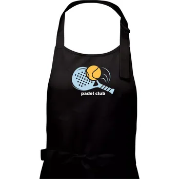 Kuchyňská zástěra Padel club - Dámská zástěra na vaření - Univerzální velikost ( Černá )