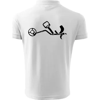 Pánská košile Detektor na hledání kovů - Polokošile pánská Pique Polo 203 - 5XL ( Bílá )