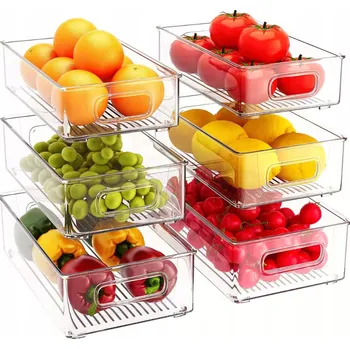 Příslušenství pro lednici ORGANIZÉR DO LEDNICE - PRŮHLEDNÉ PLASTOVÉ NÁDOBY DO LEDNICE