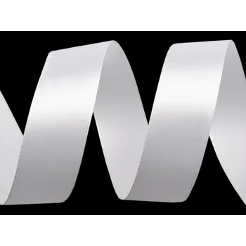 Atlasová stuha šíře 20 mm, barva 01 bílá