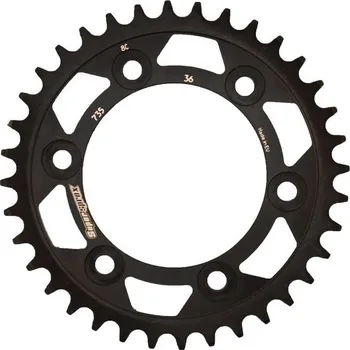 Řetězová sada pro motocykl Řetězová rozeta SUPERSPROX RFE-735:36-BLK černý 36 zubů, 520