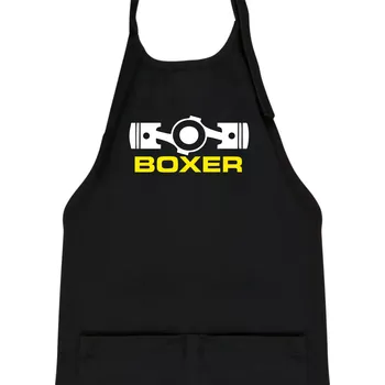 Kuchyňská zástěra Boxer Píst - Dětská zástěra na vaření - Univerzální velikost ( Černá )