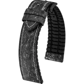 Módní doplněk Koženkový řemínek Hirsch Stone L 0925044050-5, černý, délka L, Quick Release - 22 mm