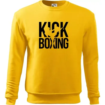 Pánská mikina Nápis Kick Boxing - Mikina Essential pánská - 3XL ( Žlutá )