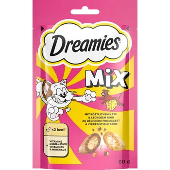 Pamlsek pro kočku 60g Dreamies Mix pochoutka - sýr a hovězí