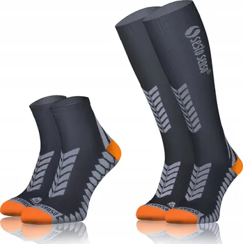 Dámské ponožky Sesto Senso 2 páry běžeckých ponožek vysokých a nízkých 43-47 šedé