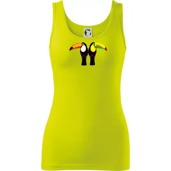 Dva barevní tukani (Moňas) - Dámské tílko - XS ( Limetková )