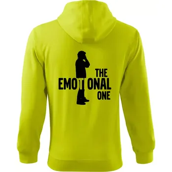 Pánská móda Bachelor party - The emotional one - Mikina s kapucí na zip trendy zipper - 2XL ( Limetková )
