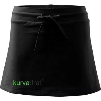 Dámská sukně KurvaDrát - Sportovní sukně - two in one - XL ( Černá )
