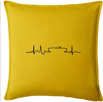Polštář EKG cabriolet - Polštář 50x50 - 50x50 - Pouze potah ( Žlutá )
