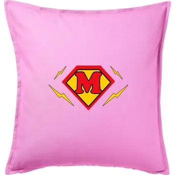 Polštář Super máma znak - Polštář 50x50 - 50x50 - Pouze potah ( Růžová )