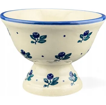 Pohár na zmrzlinu miska na zmrzlinu 180 ml Borůvky BORW Keramika Bolesławiec