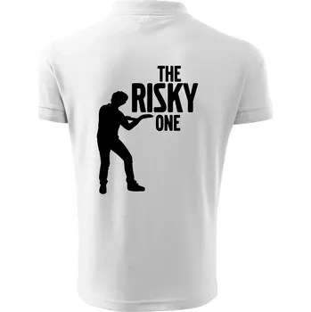 Pánská košile Bachelor party - The risky one - Polokošile pánská Pique Polo 203 - XL ( Bílá )