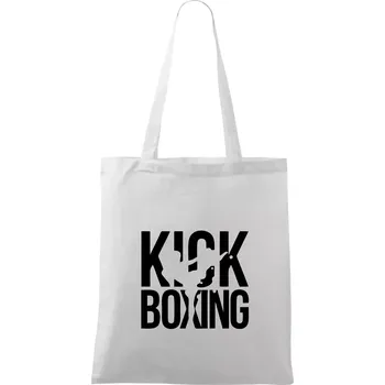 Nápis Kick Boxing - Taška bavlněná - 42 x 38 cm ( Bílá )