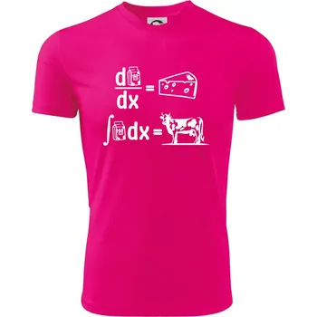 Matematika mléko - Dětské triko sportovní (dresovina) - 146 cm/10 let ( Neon Pink )