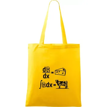 Matematika mléko - Taška bavlněná - 42 x 38 cm ( Žlutá )