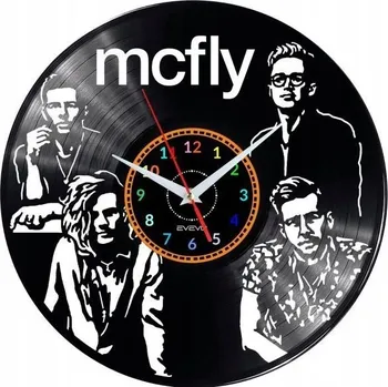 Hodiny MCFLY NÁSTĚNNÉ HODINY DEKORATIVNÍ MODERNÍ VINYLOVÁ DESKA