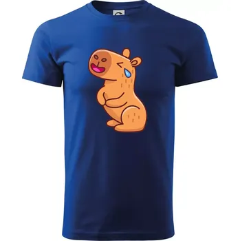 Pánské tričko Smutná kapybara - Triko extra velké (5-8XL) - 7XL ( Královská modrá )