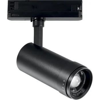 FAN EUROPE Třífázový lištový LED reflektor EXPLORER černý, 30 W, 3000-4000 K, pr. 71x167 mm