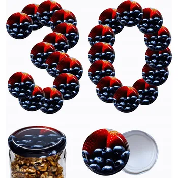 Sklenice Šroubovací Víčka na sklenice, víka, uzávěry, pokličky 82mm 30 ks VZOR E