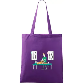 Fyziologické zakřivení páteře - Taška bavlněná - 42 x 38 cm ( Fialová )