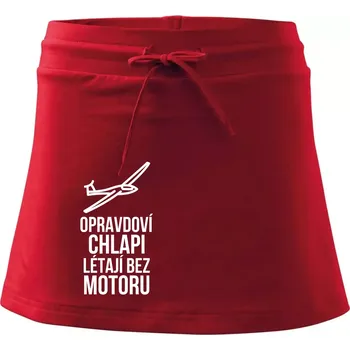 Dámská sukně Opravdovi chlapi létají bez motoru - Sportovní sukně - two in one - XS ( Červená )