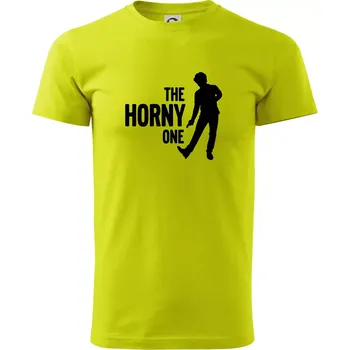 Bachelor party - The horny one - Klasické pánské triko vyšší gramáže - 3XL ( Limetková )