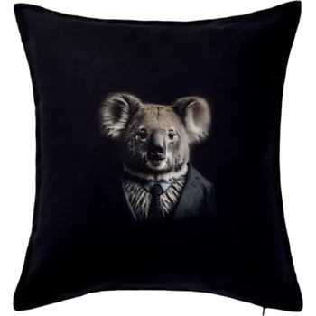 Polštář Koala v obleku - Polštář 50x50 - 50x50 - Pouze potah ( Černá )