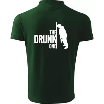 Pánská košile Bachelor party - The drunk one - Polokošile pánská Pique Polo 203 - 5XL ( Lahvově zelená )