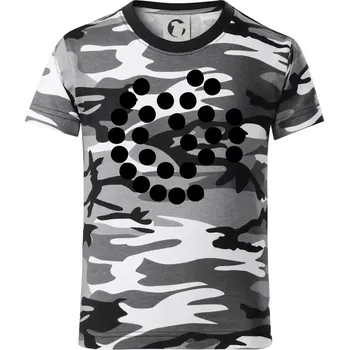 Chlapecké tričko SpaceX Super Heavy Raptor 2 - Dětské maskáčové triko - 146 cm/10 let ( Šedý maskáč )