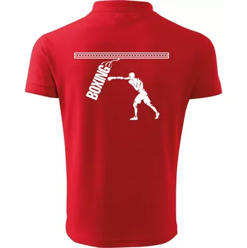 Pánská košile Boxing boxer - Polokošile pánská Pique Polo 203 - 4XL ( Červená )