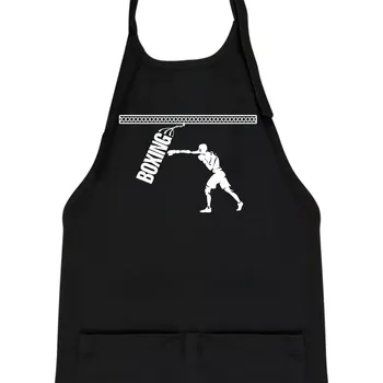 Kuchyňská zástěra Boxing boxer - Dětská zástěra na vaření - Univerzální velikost ( Černá )