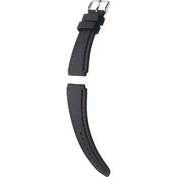 Řemínek na hodinky Silikonový řemínek Hirsch Belize L 40268851-2, černý, délka L - 22 mm