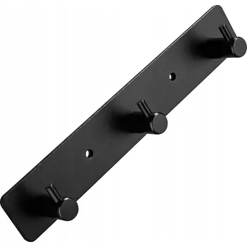 Věšák Koupelnový Věšák na Ručníky Háček držák LOFT černý ocel samolepicí